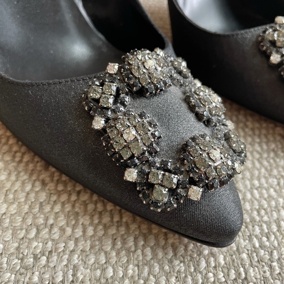 Manolo shoes size 7 in black/silver - Picture 3 of 4